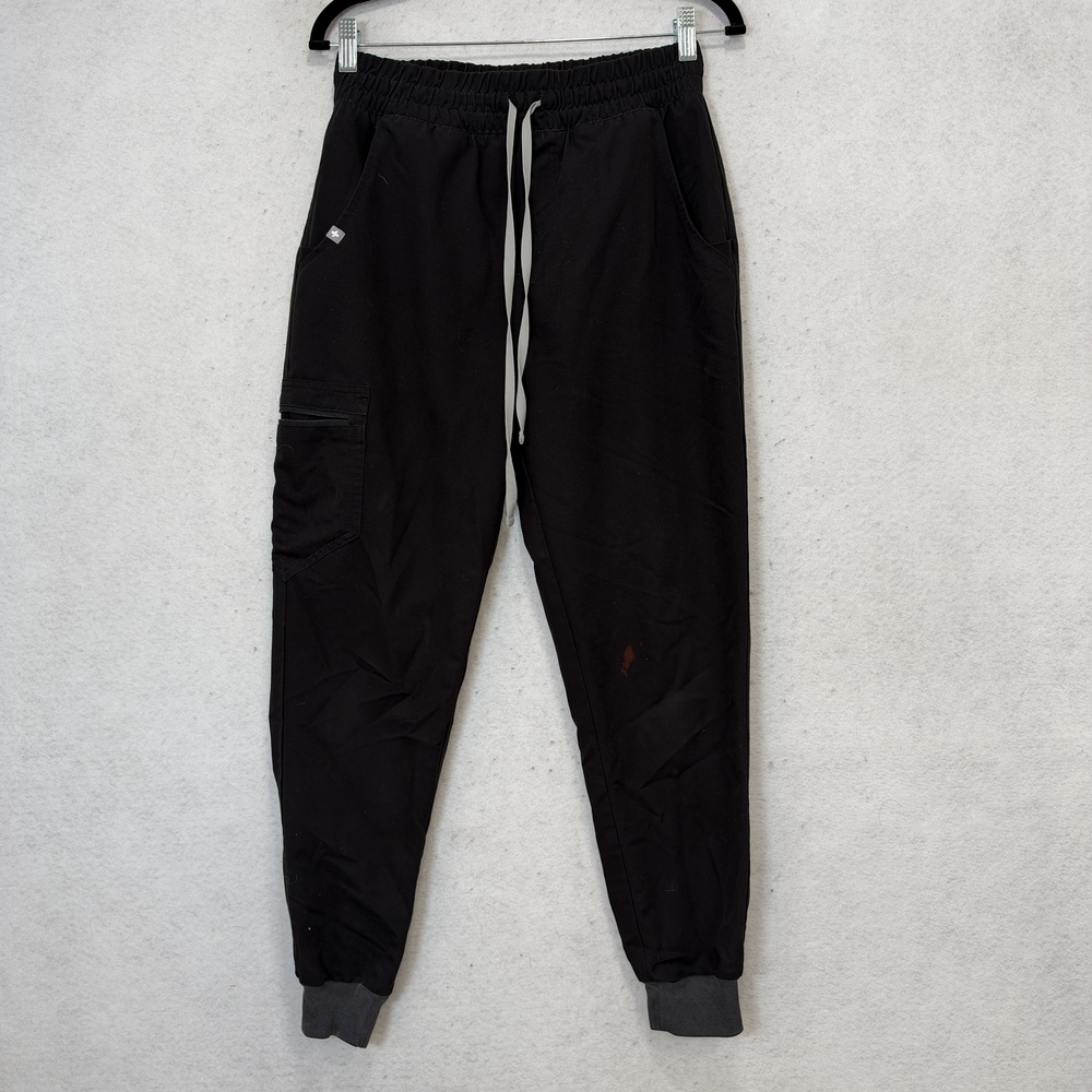 FIGS Jogger Pants Womens Small Black Technical Collection Scrub Medical Pockets